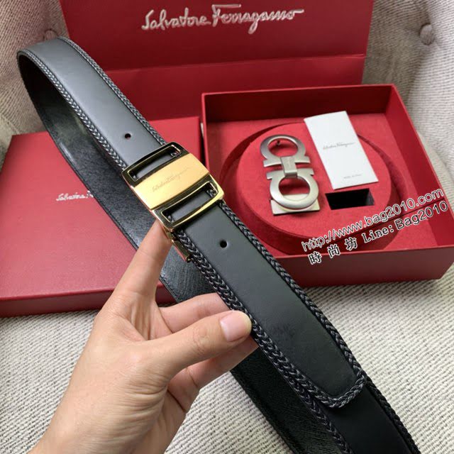 菲拉格慕男女士皮帶 Ferragamo雙扣高端禮盒腰帶  jjp2122
